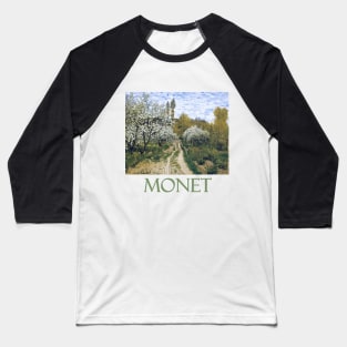 Trees in Bloom (1872) by Claude Monet Baseball T-Shirt